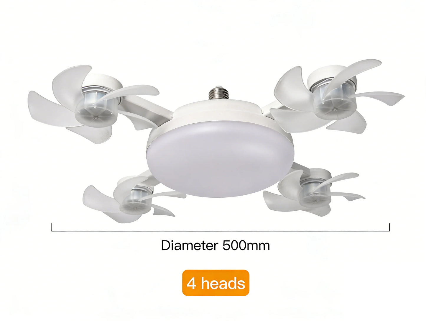 E27 3/4 Blades 2 In 1 Fan Light Bulb Drone Design Remote Control Ceiling Fan Lamp AC 85-265V For Home Bedroom Restaurant