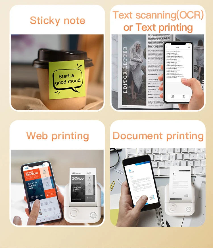 Dolewa D3 Portable Printer Thermal Paper Sticker maker