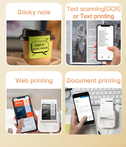 Dolewa D3 Portable Printer Thermal Paper Sticker maker