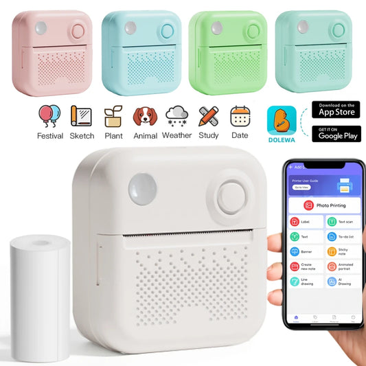 Dolewa D3 Portable Printer Thermal Paper Sticker maker