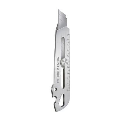 Multifunctional Utility Knife 6 in 1 Stainless Steel Stationery All Purpose Cutter Bottle Tin Opener Waterproof Screw Ruler Tool