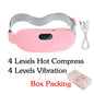 Electric Period Cramp Relief Massager Vibrating Heating Pad for Menstrual Pain Waist Stomach Abdominal Warm Palace Belt