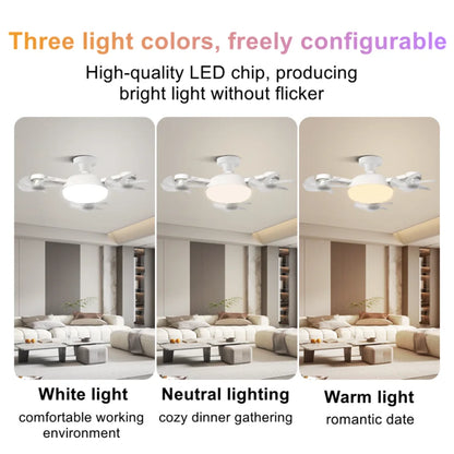 E27 3/4 Blades 2 In 1 Fan Light Bulb Drone Design Remote Control Ceiling Fan Lamp AC 85-265V For Home Bedroom Restaurant