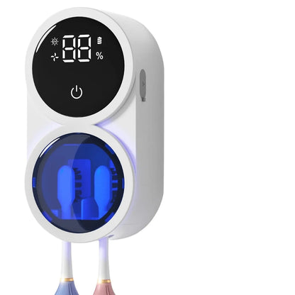 Mini Portable Rechargeable Travel Toothbrush Sterilizer Induction Switch with Charge Display UV Toothbrush Sterilizer Case