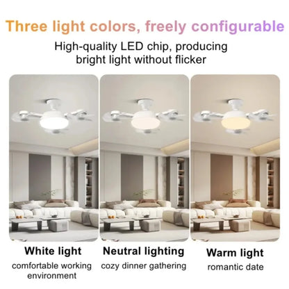 E27 3/4 Blades 2 In 1 Fan Light Bulb Drone Design Remote Control Ceiling Fan Lamp AC 85-265V For Home Bedroom Restaurant